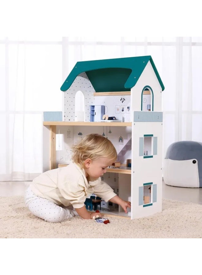 توكي توي بيت دمى من 3 طوابق مع مصعد – 24 قطعة TOOKY TOY - Image 2